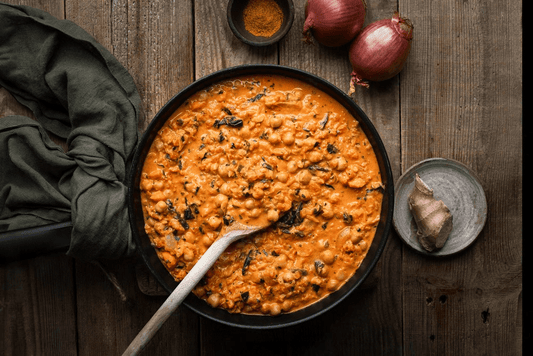 Curry de Garbanzos y Espinacas