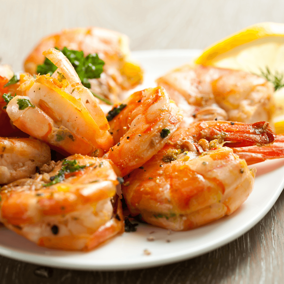 Salteado de Gambas con Salsa de Ajo y Limón