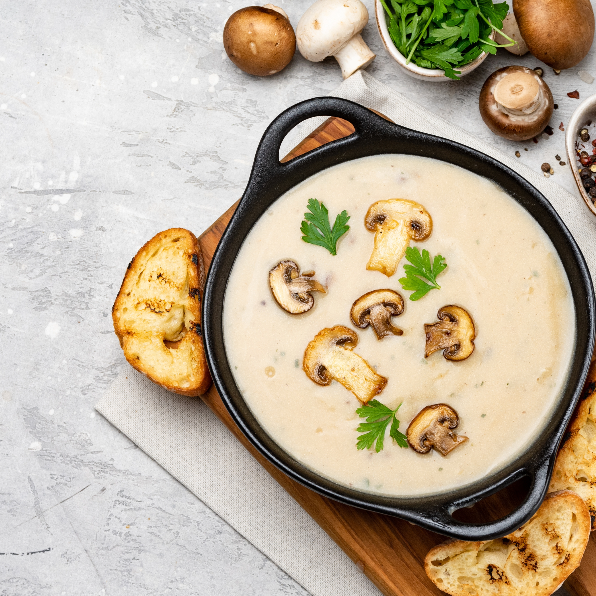 crema de champiñones