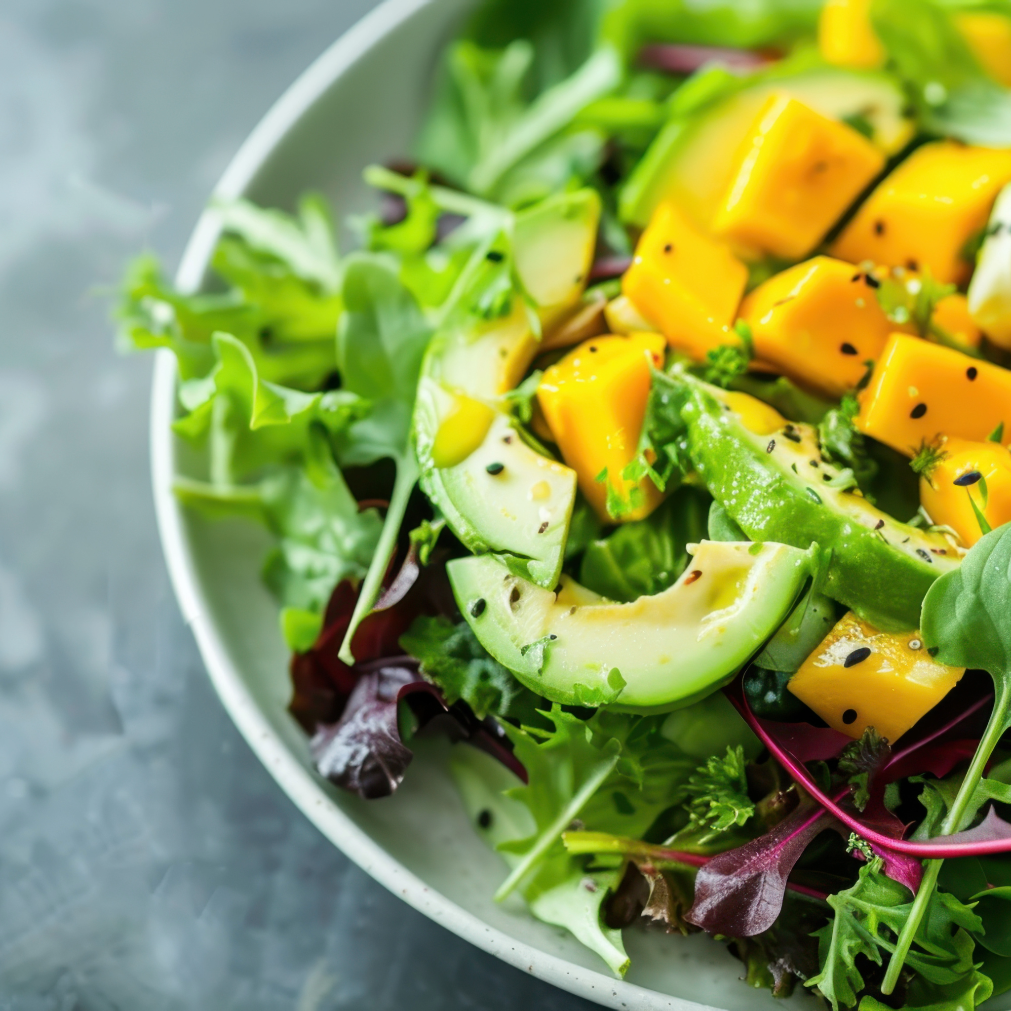 Ensalada de aguacate y mango