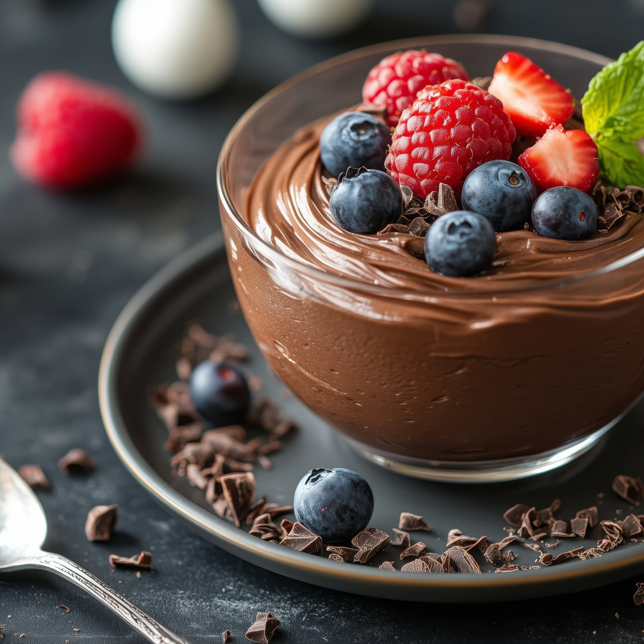 mouse de chocolate