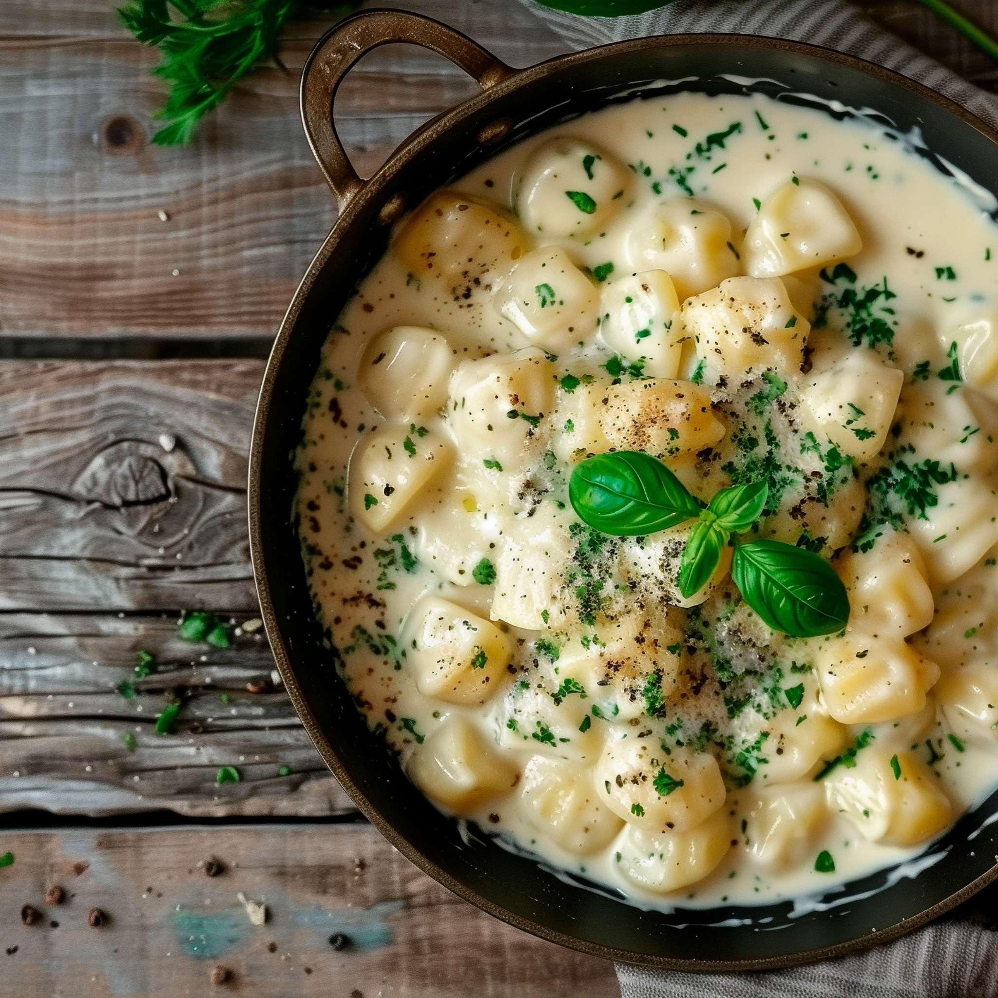 Pasta con salsa Alfredo