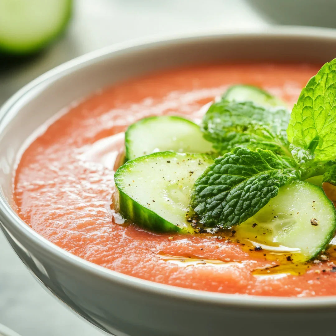 Gazpacho de Sandía con Menta y Chile
