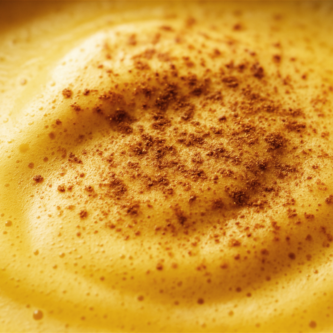 espuma de curcuma latte